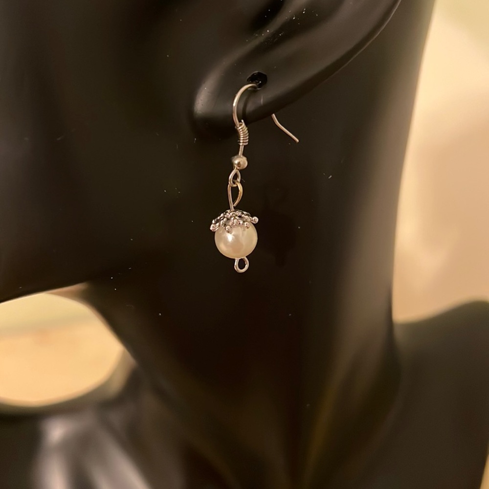 Classic Minimalist Faux Pearl Dangle Earrings